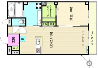 カーサ フォンタナ2【1階】の間取り