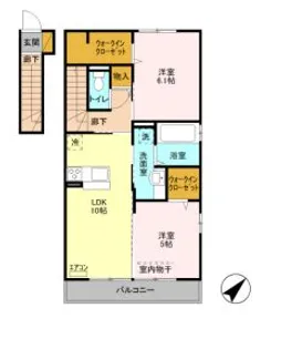 埼玉県さいたま市緑区美園6【アパート】の間取り