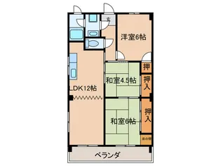 エスポワ-ル長田【4階】の間取り