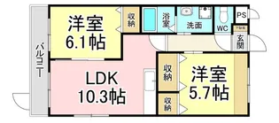 福岡県北九州市八幡西区幸神1【アパート】の間取り