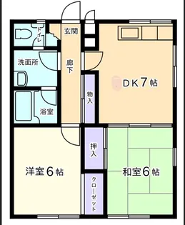 ハイツカトレア【1階】の間取り