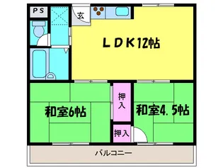 坂の久保サンシャイン【3階】の間取り
