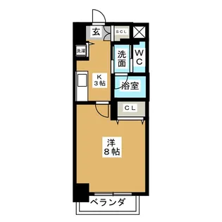 Chateau Cerulean代官町【6階】の間取り
