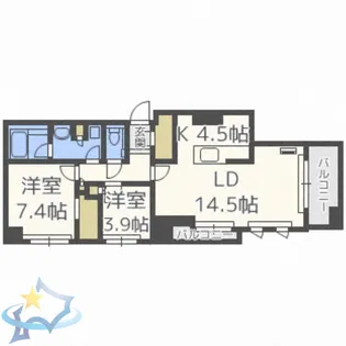 プライムメゾン大通公園【11階】の間取り