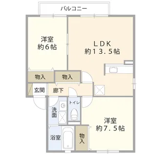 ウィルモア蓮B【1階】の間取り