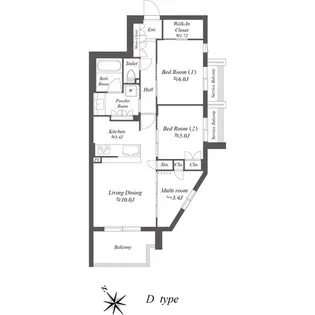 ザ・ケンジントン・レジデンス上池台【3階】の間取り