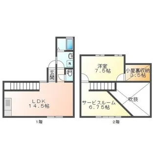 三重県津市高茶屋小森町【一戸建】の間取り