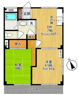 セゾンドゥー【2階】の間取り