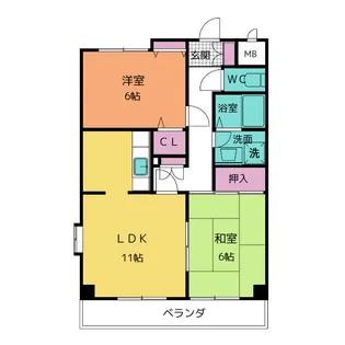 キングリー【3階】の間取り
