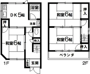 大阪府大東市野崎1【一戸建】の間取り