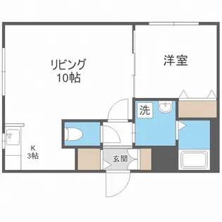 クラリス白石中央【3階】の間取り