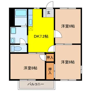 ステイシア ホリ NO2【1階】の間取り