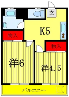 ウエストヒルズ【2階】の間取り