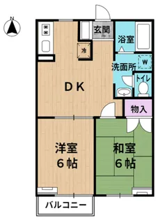 コーポ華うさぎ【2階】の間取り