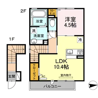 1LDKの間取り画像