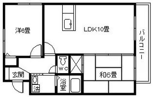 ルーミナスB棟【2階】の間取り