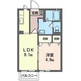 ウイル・ヴィレッジA【2階】の間取り