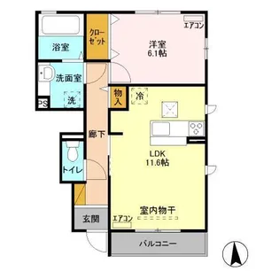グランライトC【1階】の間取り