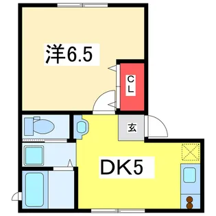 フラーヴ旭町I【1階】の間取り
