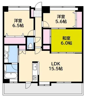 広島県広島市西区田方1【マンション】の間取り