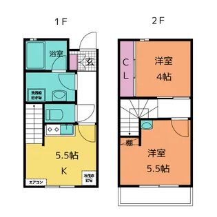 愛知県岡崎市柱1【一戸建】の間取り
