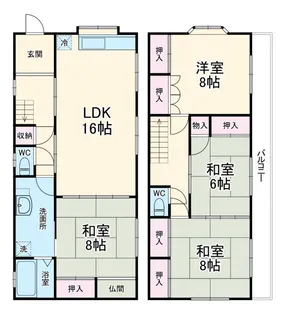 埼玉県北葛飾郡杉戸町大字下高野【一戸建】の間取り