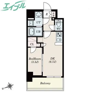 S-RESIDENCE四日市安島aloggio【6階】の間取り