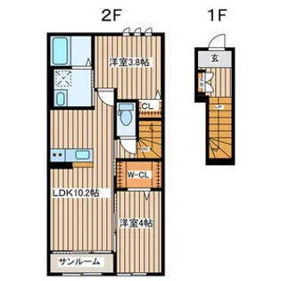 エクセランメゾン【2階】の間取り
