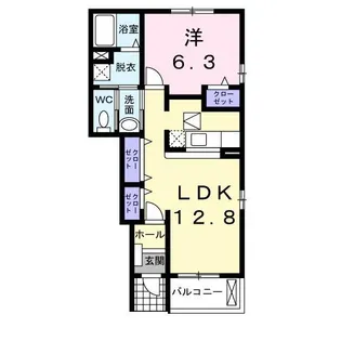 熊本県菊池郡大津町大字室【アパート】の間取り