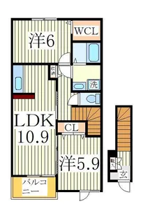ファミールヒルズII【2階】の間取り