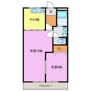 ダイアナポリス桜橋【2階】の間取り