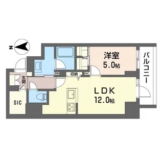 リブス本厚木【8階】の間取り