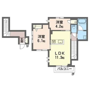 ミモザコート 南馬込【2階】の間取り