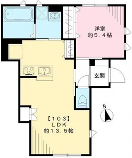 ヒバリハイム【1階】の間取り