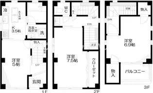 東京都文京区大塚2【一戸建】の間取り