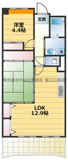 大阪府大阪市鶴見区浜2【マンション】の間取り