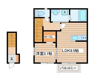 エクシリア原町I【2階】の間取り