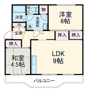 平塚高村団地35号棟【5階】の間取り