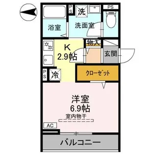 AKコンフォルト高崎栄町【1階】の間取り