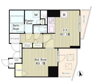 アルブル高輪【11階】の間取り