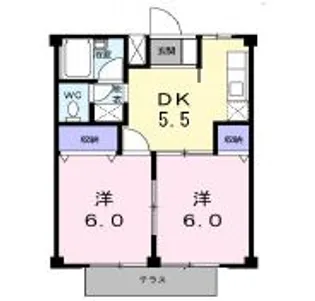 シティハイツ藤原【1階】の間取り