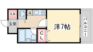 メロディーハイム淡路【5階】の間取り