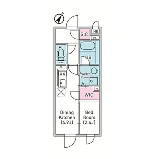 デュオメゾン渋谷松濤【4階】の間取り