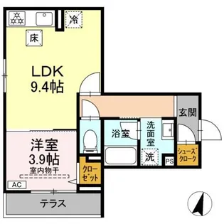 D Paina 登戸新町【1階】の間取り