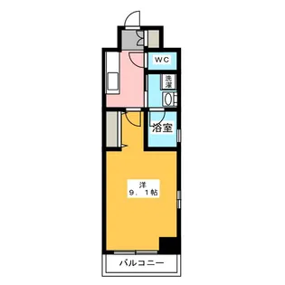ルミノス千種【9階】の間取り
