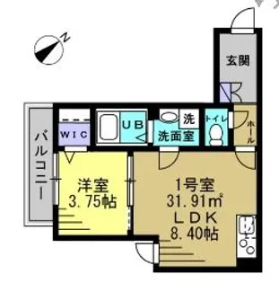 AJ津田沼V【1階】の間取り