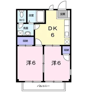 コーポエスポアール【2階】の間取り