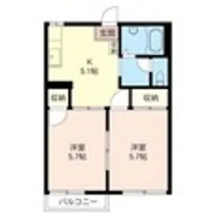 ハイツスズキ【2階】の間取り