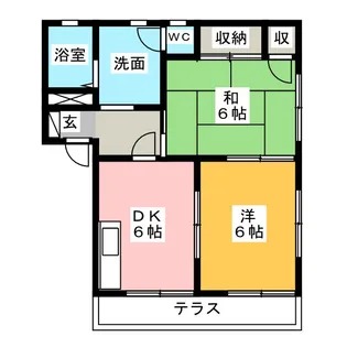 イーストヴィレッジ D【1階】の間取り