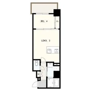 フォーリアライズ京都大将軍【3階】の間取り